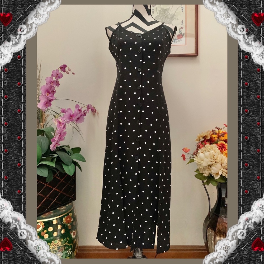 H&M Button Down Split Polka-Dot Dress